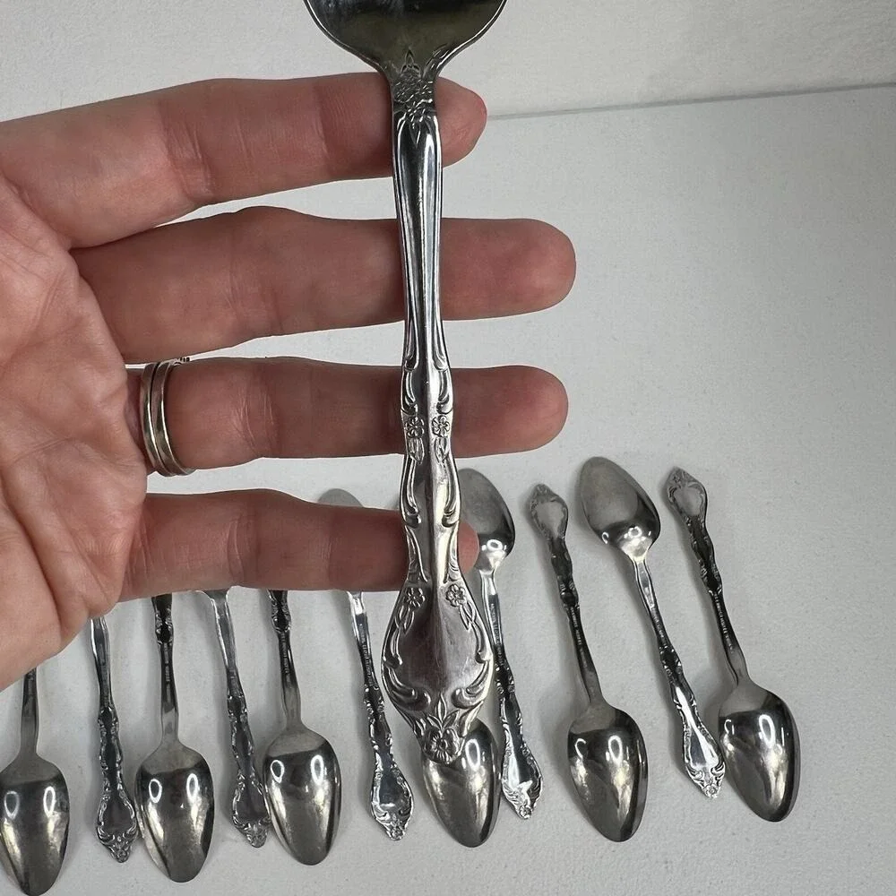 Michael Lloyd Lot Of‎ 12 Teaspoons Stainless Flatware Stainless Replacement